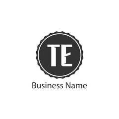 Initial Letter TE Logo Template Design