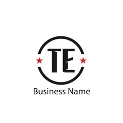 Obraz premium Initial Letter TE Logo Template Design
