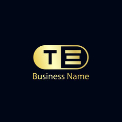 Initial Letter TE Logo Template Design