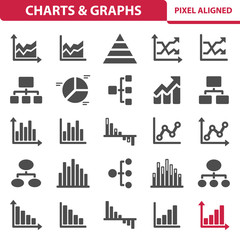 Fototapeta premium Charts & Graphs Icons