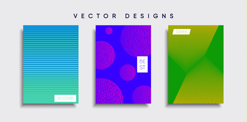 Vector cover designs. Future Poster template. Smartphone modern background set.