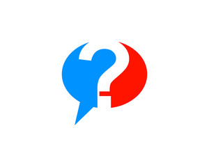 Help Sign Icon Vector Logo Template