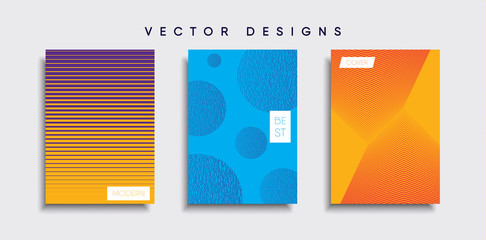 Vector cover designs. Future Poster template. Smartphone modern background set.