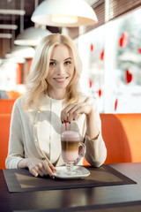 young woman in Cafe