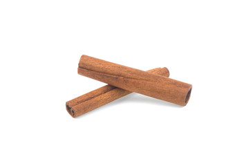 cinnamon sticks isolated on white background