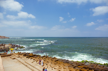 Alexandria Beach, big rock bricks