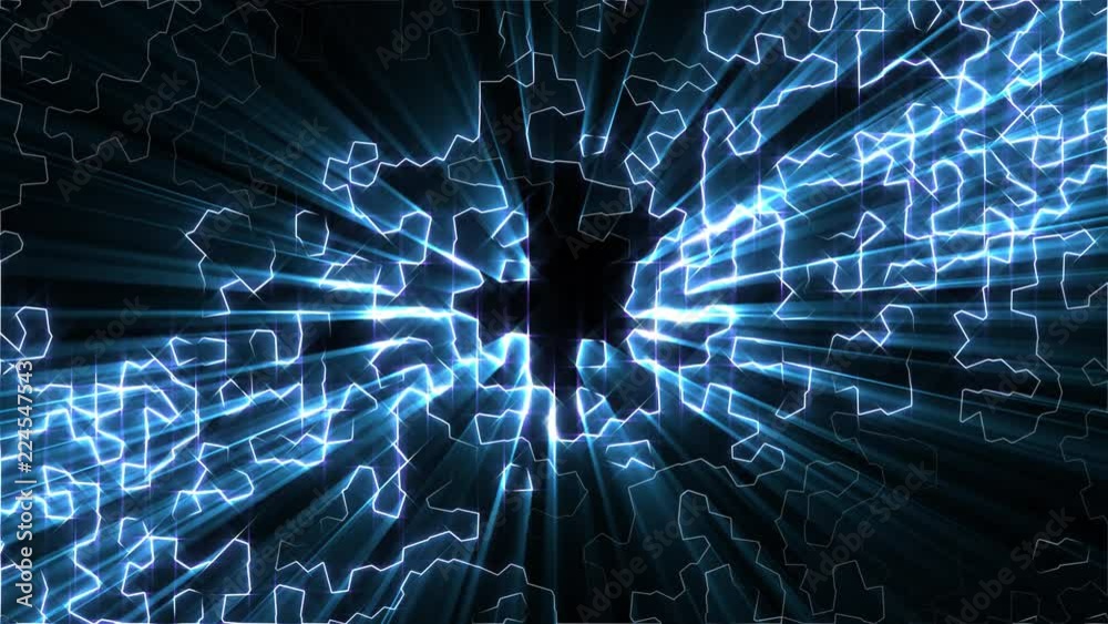 Aufkleber Flowers Line Data Communication Flow Technology Futuristic Element