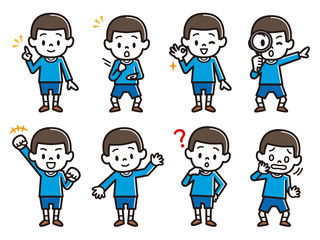 男の子　表情　セット