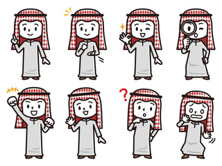 男の子　表情　アラブ　セット