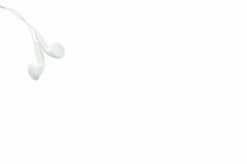Earphones on isolated white background