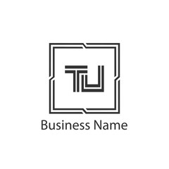 Initial Letter TJ Logo Template Design