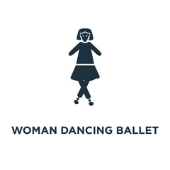 woman dancing ballet icon