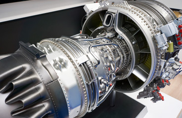 Two-circuit turbofan engine for aircraft - obrazy, fototapety, plakaty