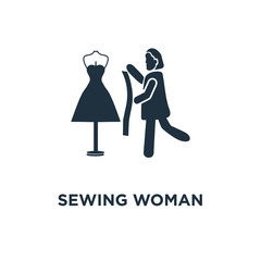sewing woman icon