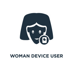 Fototapeta premium woman device user icon