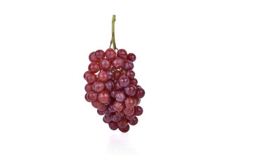 Red grape isolated on the white background.