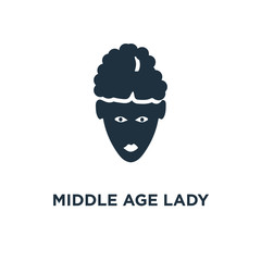 middle age lady icon