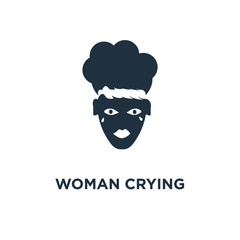 woman crying icon