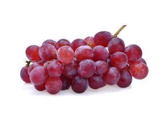 Ripe red grape isolated on white background