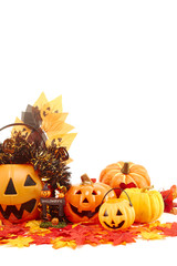 Decorate Halloween party on white