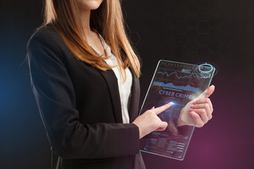 The concept of business, technology, the Internet and the network. A young entrepreneur working on...