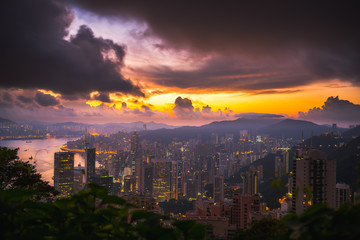 Sunrise view at Victoria Peak, Hong Kong