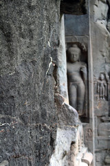 Fototapeta na wymiar The wonder of Ajanta caves, the rock-cut Buddhist monuments.