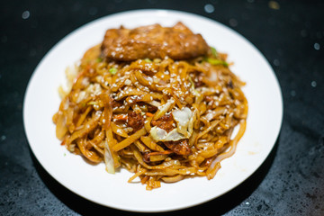 Dry fried beef river, Cantonese snacks