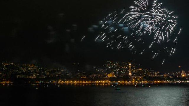 fireworks, lake, water, over, year, new, beautiful, reflection, black, background, sky, holiday, colorful, celebration, night, fire, display, festival, italy, blue, red, happy, white, yellow, july, 4t