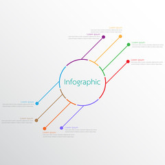 Vector infographic templates used for detailed reports. All 8 topics.