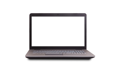 laptop with empty space isolated on white background