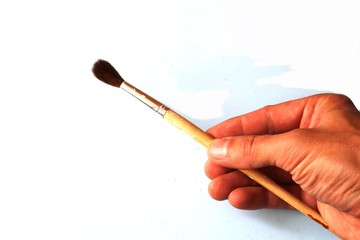 Brush in hand