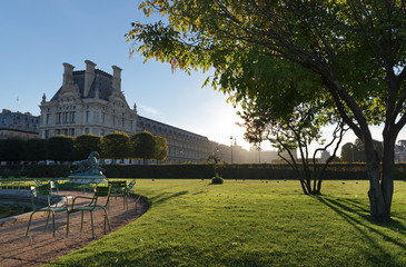 Fototapeta na wymiar Tuilerie garden in Paris city