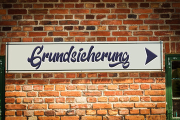 Fototapeta na wymiar Schild 318 - Grundsicherung