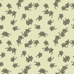 UFO military camouflage seamless pattern in different shades of green color