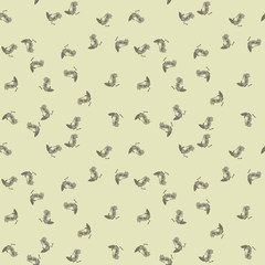 UFO military camouflage seamless pattern in different shades of green color