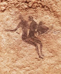 Poster Rock paintings of Tassili N'Ajjer, Algeria © Dmitry Pichugin