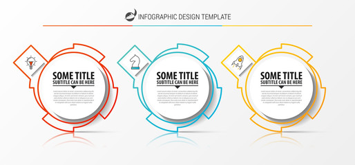 Infographic design template. Creative concept with 3 steps