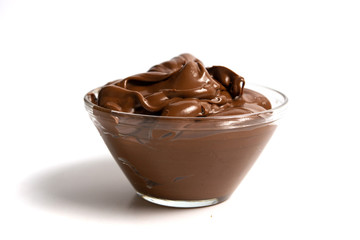Hazelnut spread in a jar isolated