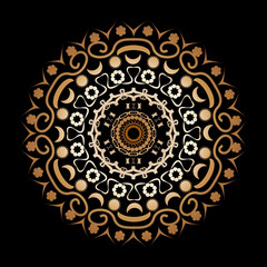 beautiful arabesque on a black background