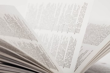 Fototapeta premium Close-Up of Open Dictionary