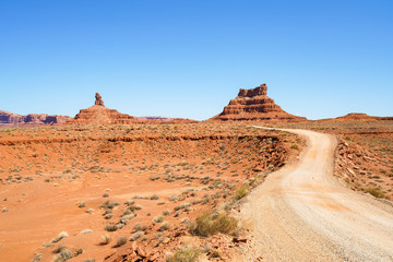 Dirt road through Monument Valley, Utah