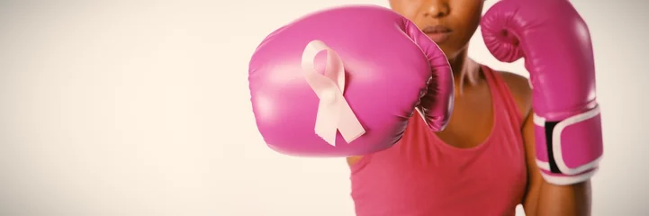 Foto op Plexiglas Woman for fight against breast cancer © vectorfusionart