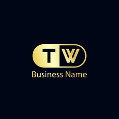 Initial Letter TW Logo Template Design