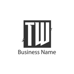 Initial Letter TW Logo Template Design