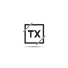 Initial Letter TX Logo Template Design