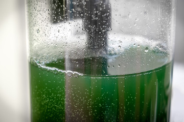 spirulina liquid green superfood - food supplement vitamin protein and beta carotene source