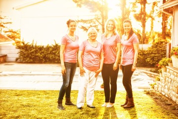 Women standing up to breast cancer