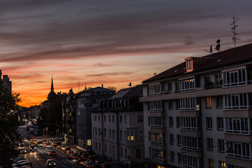 Naklejka premium city of Munich Germany at night