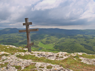 Cross in Mangup Kale near Sebastopol